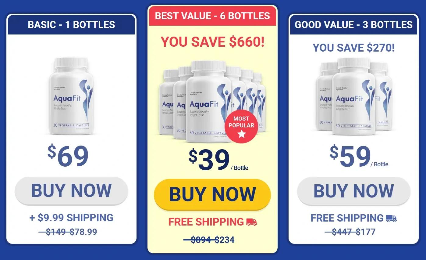 AquaFit secure checkout and limited-time pricing offer